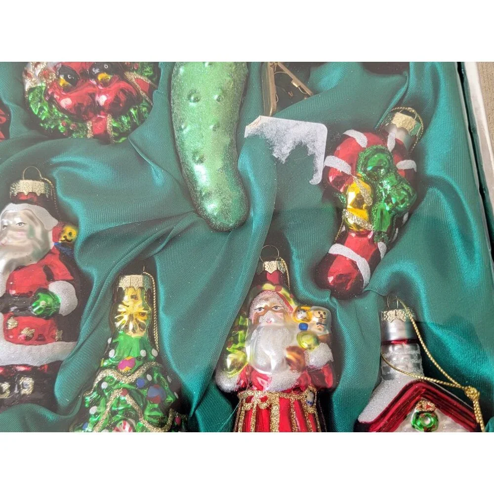 Vintage glass‎ variety ornament pickle rooster tree candle Snowman santa